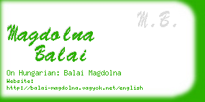 magdolna balai business card